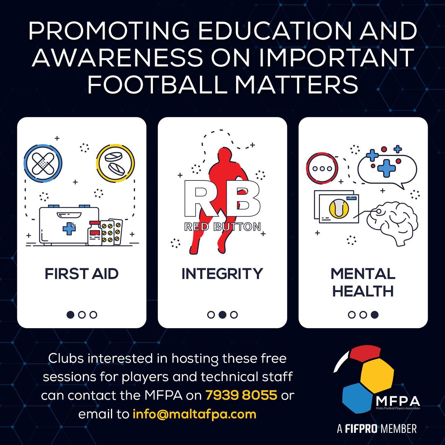 MFPA reaching out to clubs to raise awareness on first aid, integrity and mental health